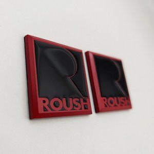 New Black and Red 2" x 2"  Ford MUSTANG ROUSH Right+Left Side R FENDER F…